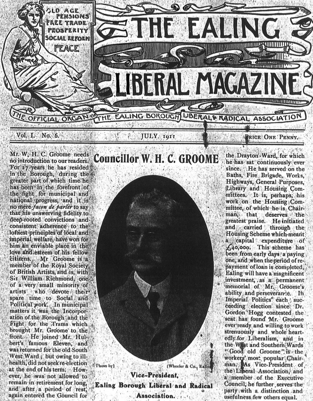 So we see a man with great social conscience recognised by his peers. William’s health had not been good and in October 1913 William and Eliza took rooms at 9 Grafton Street, Brighton in the hope that the sea air would help William recover. Unfortunately he did not recover and passed away there on 24 October 1913. He was buried at Hanwell Cemetery, City of Westminster, London on 27 October 1913.