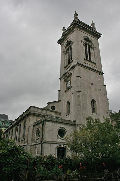 St Andrew Holborn Church as it stands today. It was designed by Sir Christopher Wren and built 1684-1690.