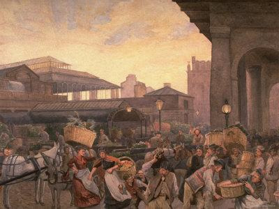 Activity at Covent Garden Market – Painting by W H C Groome