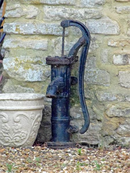 Old Water Pump on the street in Aldwinkle Village