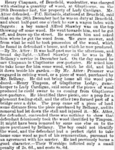 An article in the Northampton Mercury dated 10 February 1877 gives Lady Cardigan as Henry Timpson's new employer.