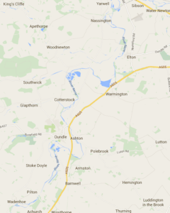 A map of Luddington (in the Brook).