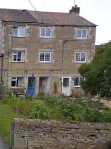 89 West Street Kings Cliffe as it is today. Henry and Ann and family would have lived on the right hand side with the white door.