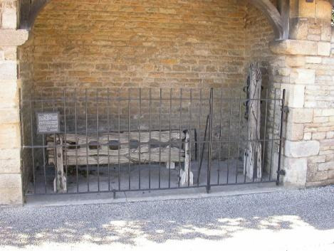 Apethorpe stocks and whipping post as they are today