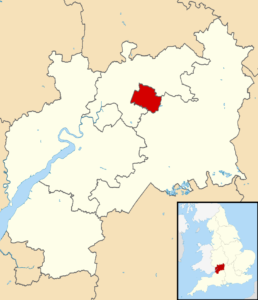 Map of Cheltenham, Gloucestershire, England
